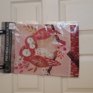 Valentine Owl Premium Garden flag